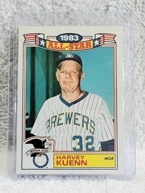 5/$20 Mint 1983 Topps Harvey Kuenn All-Star Commemorative MLB Card 1!!
